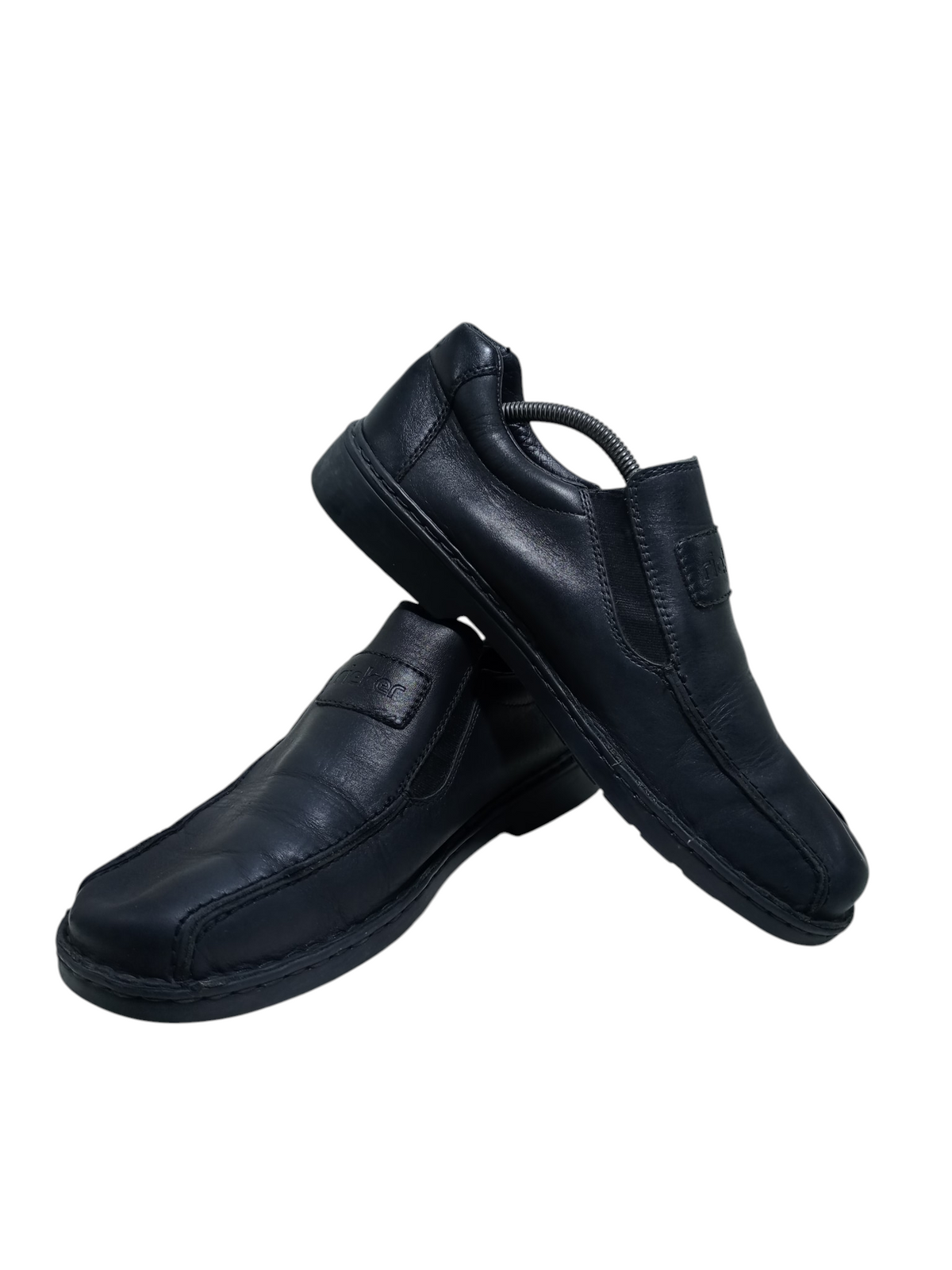 Rieker Black Leather Slip On
