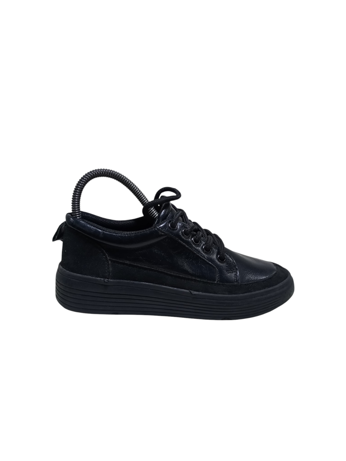 Black Leather Sneaker