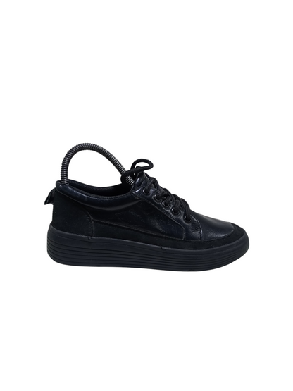 Black Leather Sneaker