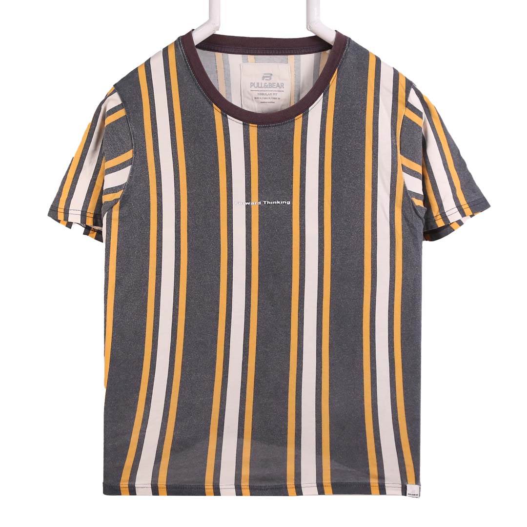 Pull & Bear Grey Orange White TShirt