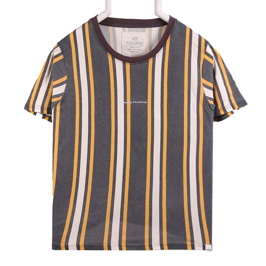 Pull & Bear Grey Orange White TShirt