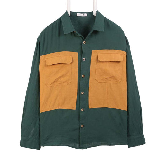 ChArmkp Green Brown Formal Shirt