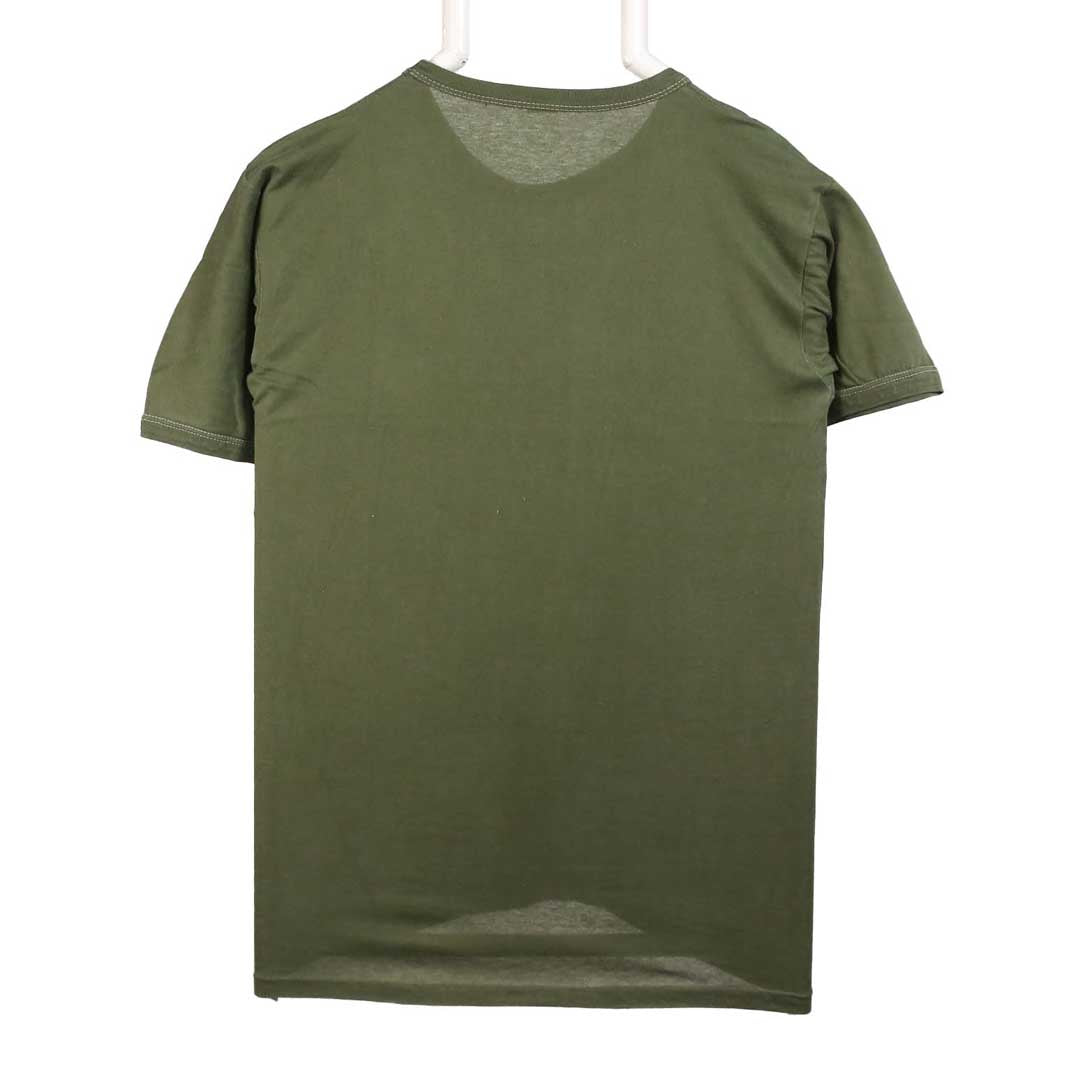 CLASSIC DARK GREEN MENS CASUAL ROUND NECK T-SHIRT
