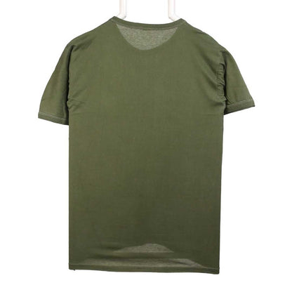 CLASSIC DARK GREEN MENS CASUAL ROUND NECK T-SHIRT