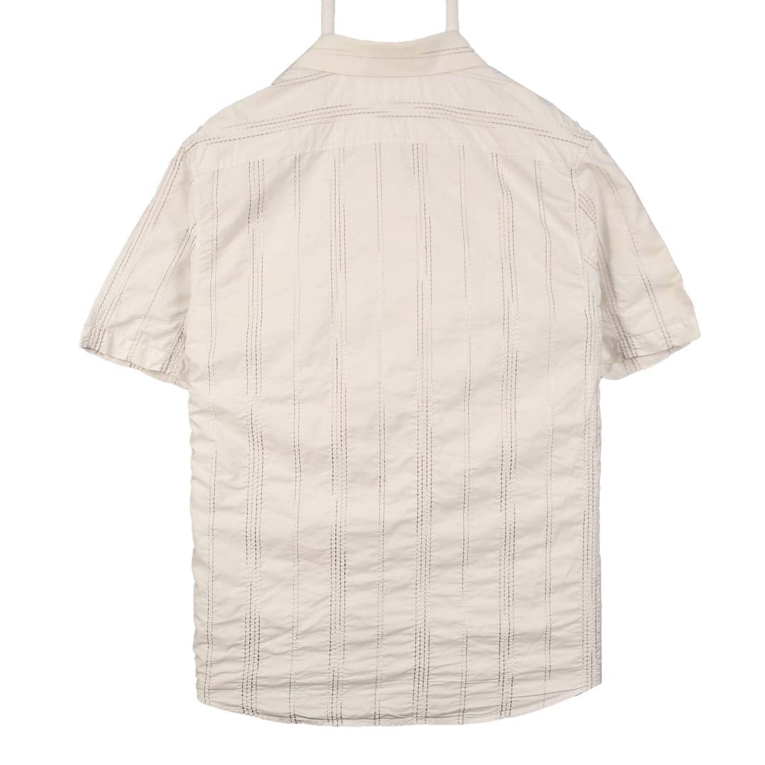 RIVER ISLAND WHITE SLIM HALF SLEEVE SHIRT