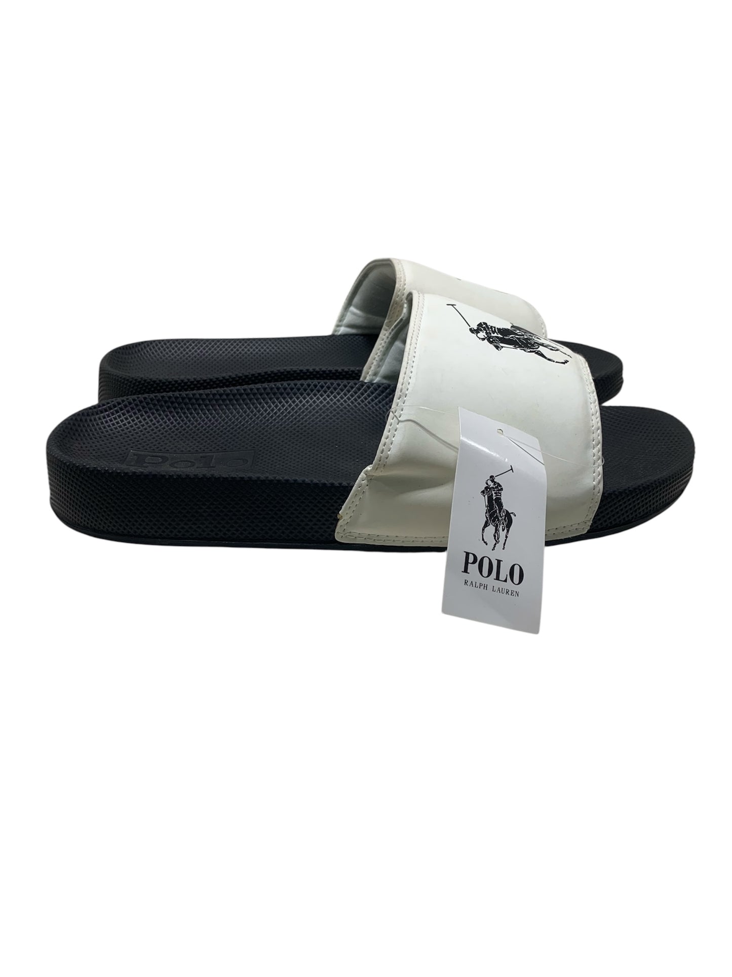 Polo Ralph Lauren Black/White Premium Slide