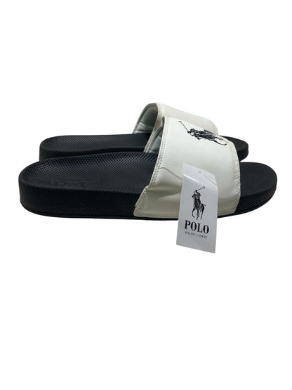 Polo Ralph Lauren Black/White Premium Slide
