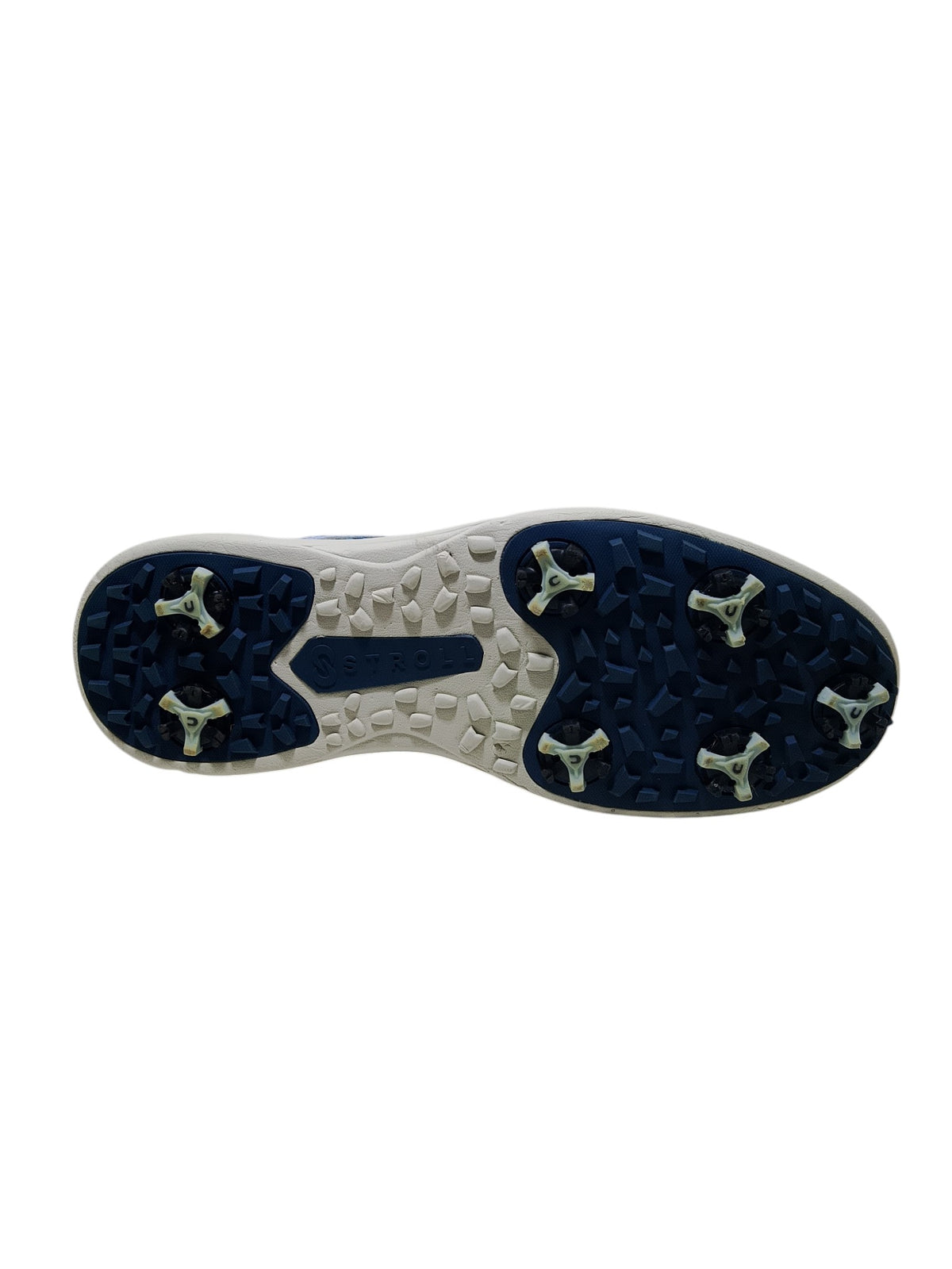 Stroll White Blue Golf Shoe