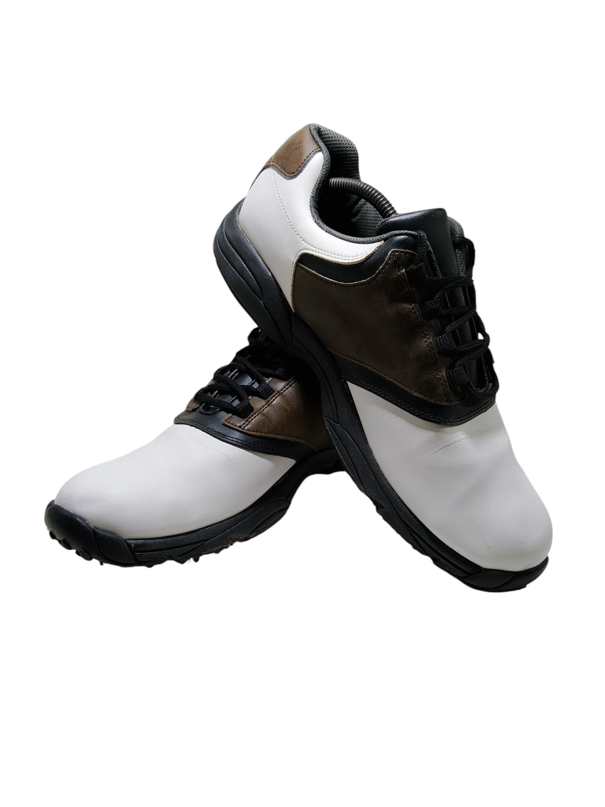 Footjoy Flex Zone White Brown Leather Golf