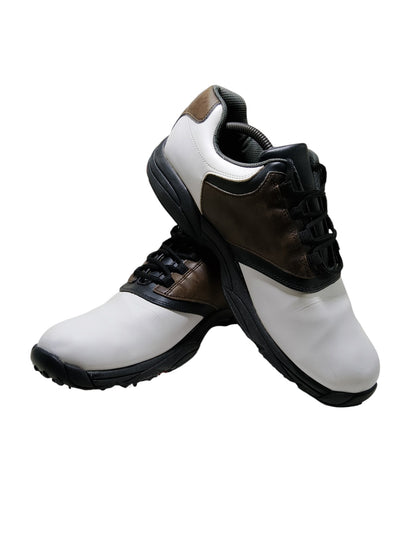 Footjoy Flex Zone White Brown Leather Golf