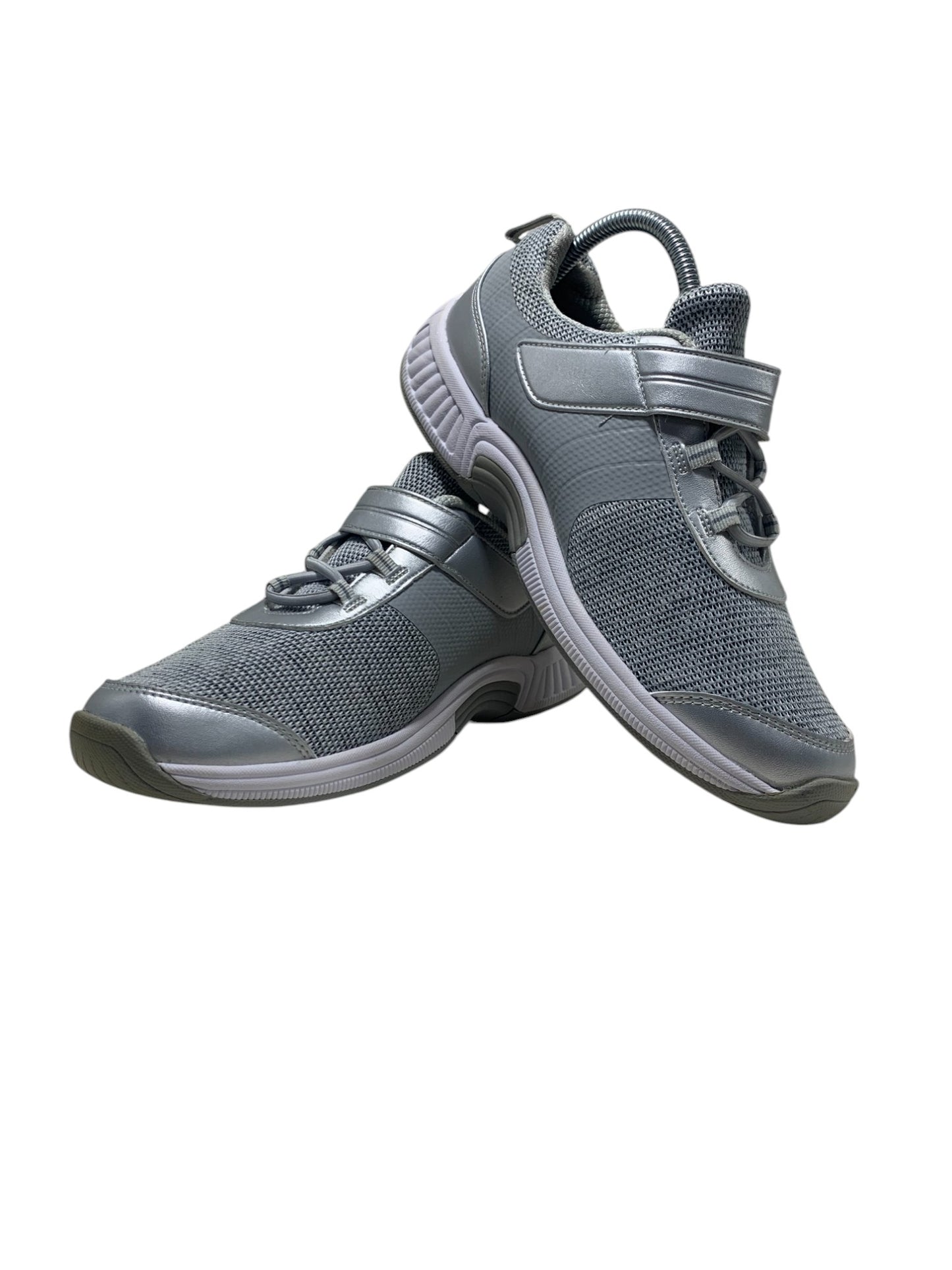 OrthoFeet Joelle Stretch Knit Gray/Silver