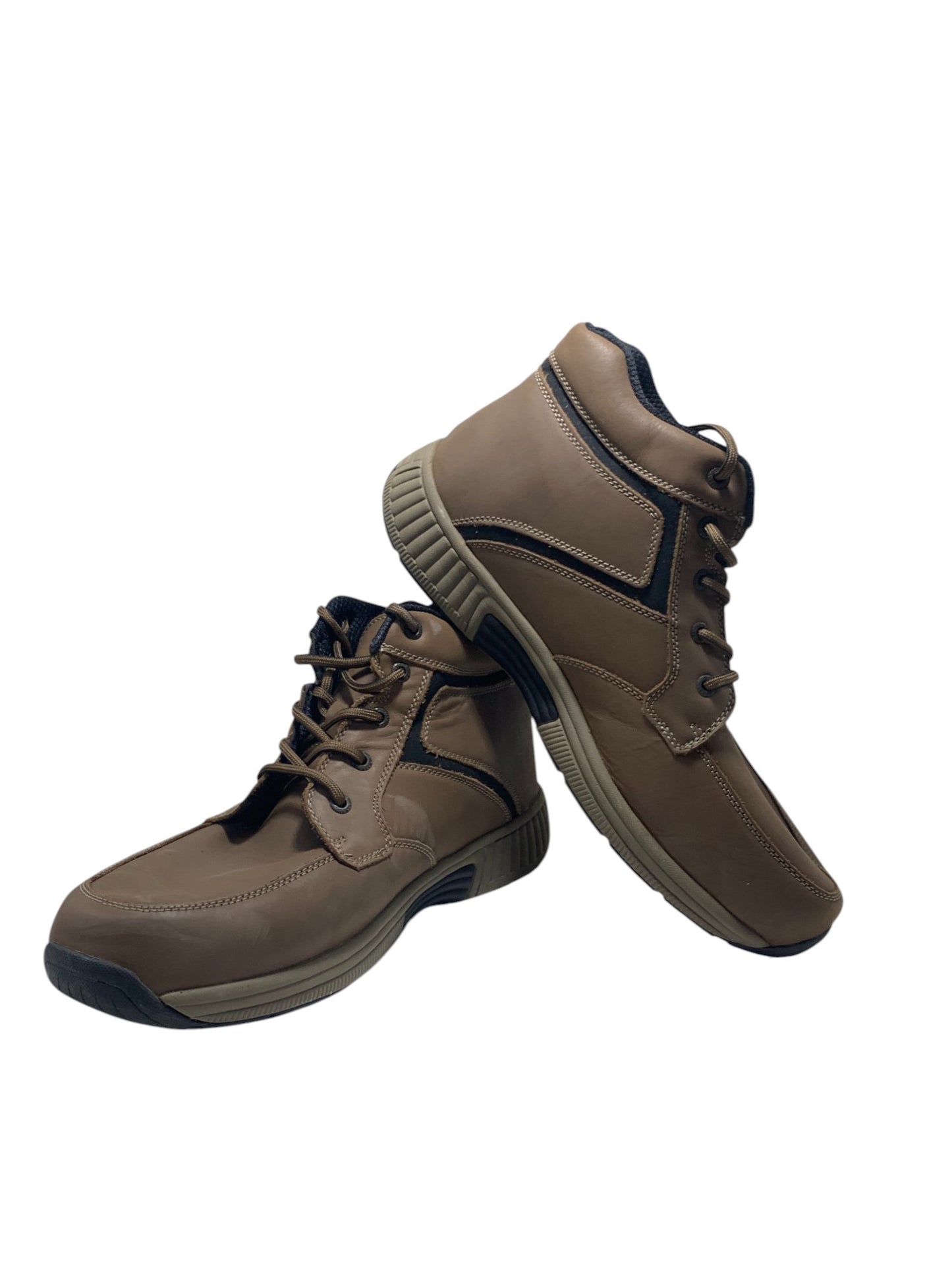 Orthofeet Highline Brown Leather Medicated Walking Shoe