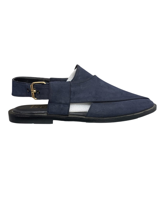 Step Comfort Blue Suede Sandal
