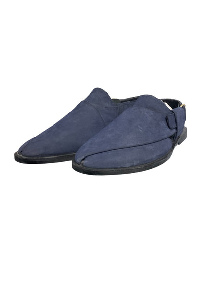 Step Comfort Blue Suede Sandal