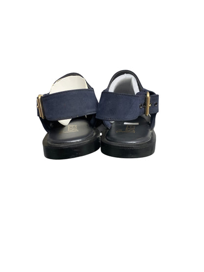 Step Comfort Blue Suede Sandal