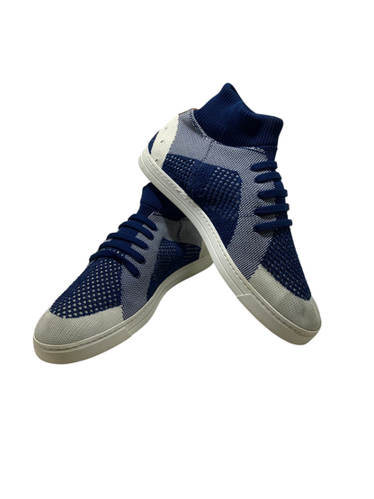Fendi Blue Knit Fabric Sock Sneaker