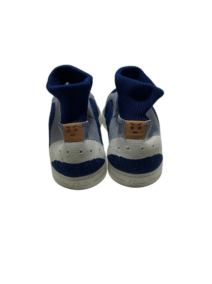 Fendi Blue Knit Fabric Sock Sneaker