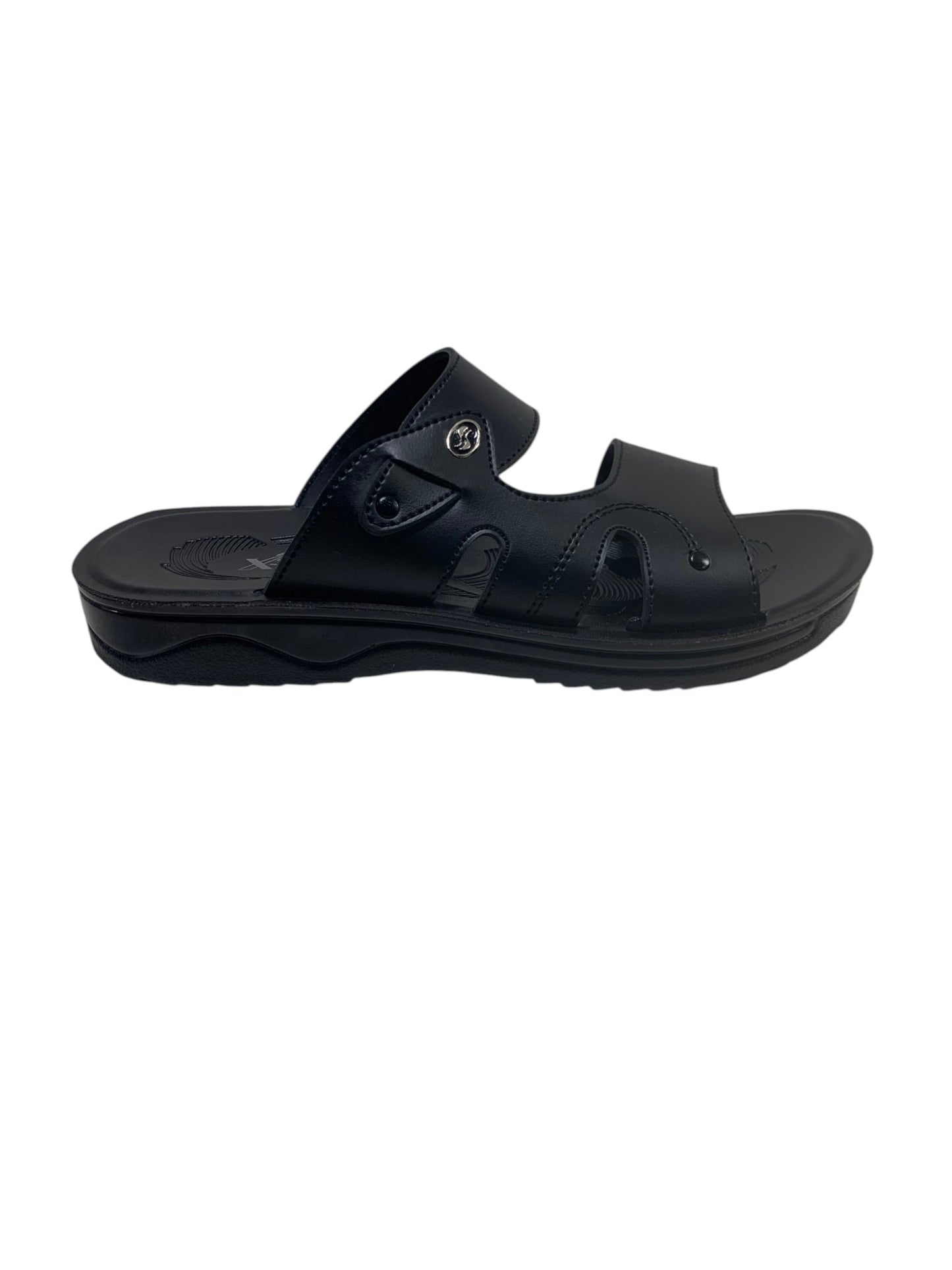 Classic Black Leather Slipper