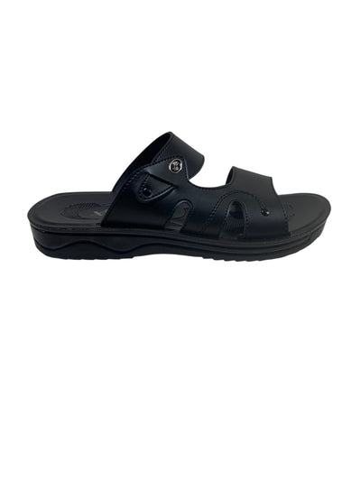 Classic Black Leather Slipper