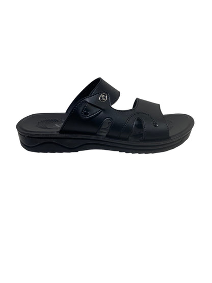 Classic Black Leather Slipper