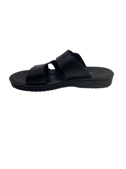 Classic Black Leather Slipper