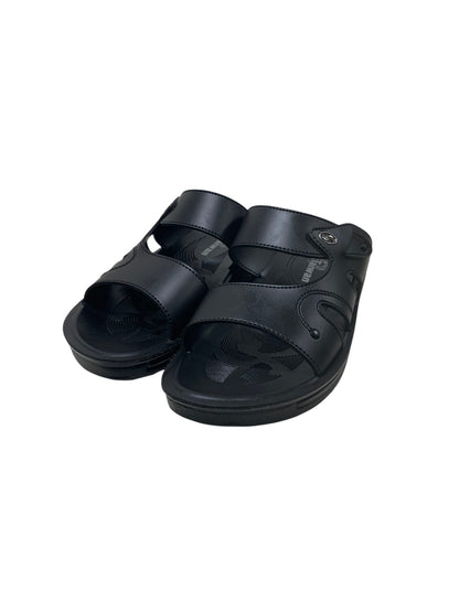 Classic Black Leather Slipper