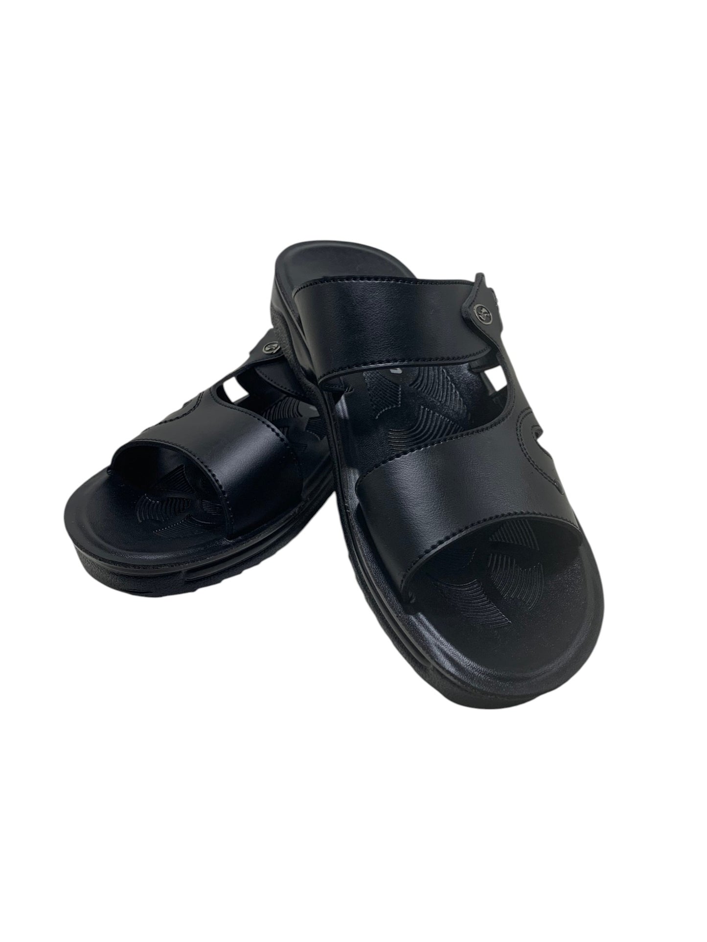 Classic Black Leather Slipper